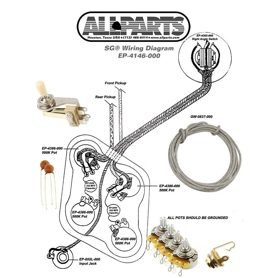 Gibson sg on sale wiring kit