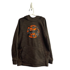 Tek Gear Boy's Basketball Graphic Hooded Pullover Sweatshirt Grey Sz S 8 