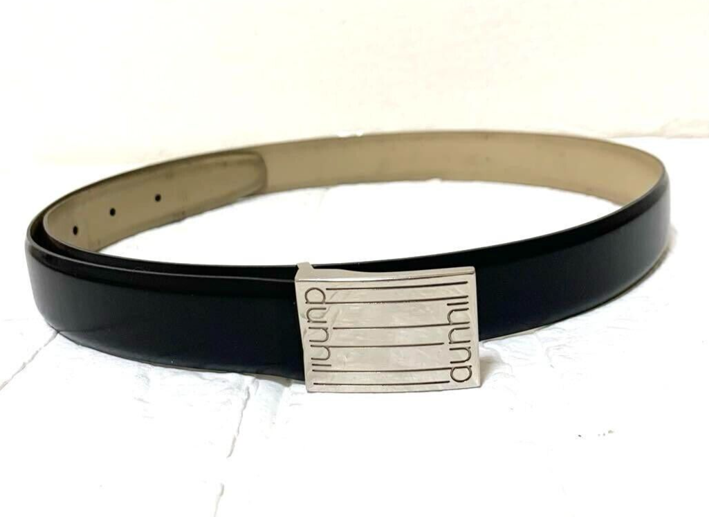 dunhill logo buckle belt leather black silver men's | eBay dunhill logo buckle belt leather black silver men's | eBay