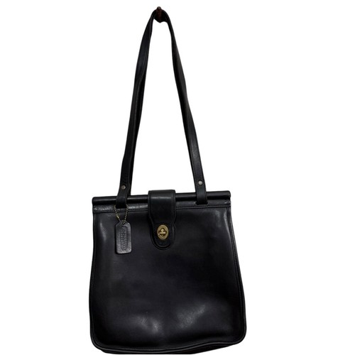 Vintage Coach Weston Black Leather Shoulder Bag