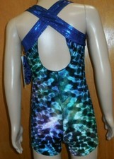 Axis Gymnastic Dance Shorty Unitard Biketard Textured Velvet Girls Szs 81860 NWT