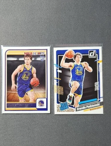 2023-24 Panini Donruss & Hoops - Brandin Podziemski 2 Card Lot Rookie Card RC