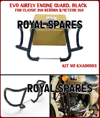 ''EVO AIRFLY ENGINE GUARD, BLACK'' Fit For Royal Enfield Classic 350 & Meteor 350