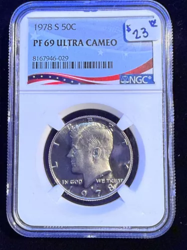 1978 S KENNEDY HALF DOLLAR NGC PF 69 ULTRA CAMEO