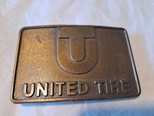 United Tire Brass Belt Buckle, Mackenzie Trading Co.