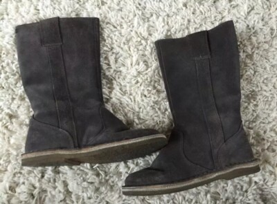 EU $199 PePe Grey Suede Midcalf Boots Sz 30 12.5 , 12 US Italy! Girl Fall Winter