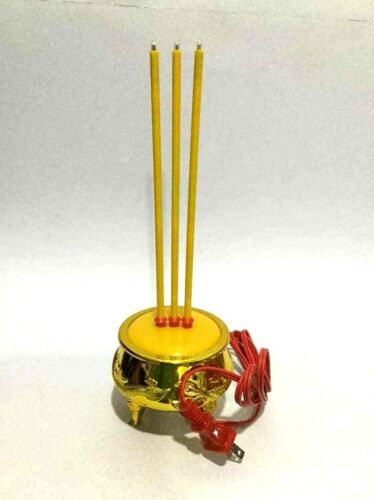 Thai Buddhist Golden dragon electric Incense Burner Joss Stick Pot Home Decor - Picture 3 of 9