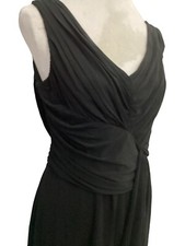 Coast Black Ruched Evening Dress Size 14 Ec