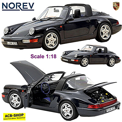 Porsche 911 Carrera 4 Targa 1991 Bleu Métallisé – Norev 1/18 (187340)