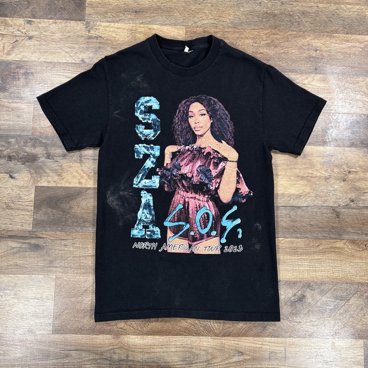 SZA SOS ツアーTシャツ M 黒 日本未発売 正規品 SZA Shirt Womens Small Black SOS Tour 2023 Crew Neck Short