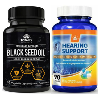Black Cumin Seed Oil Antioxidant Immune Support & Hearing Supplement 90 Capsules
