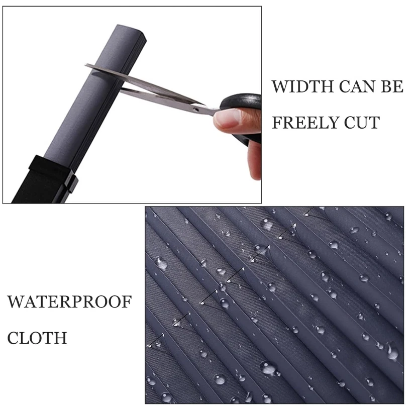 28''x65''Pleated Shade Window Blind Sun UV Half Blackout Blind Roller Car window - Image 4 of 4