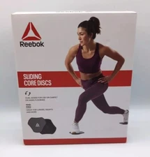 Reebok Core Sliding Discs - Dual Sided Workout Sliders for Carpet & Hardwood NEW