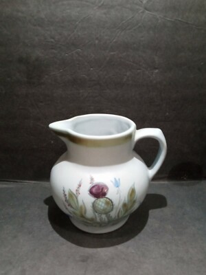 Buchan Blue Thistleware Stoneware Water Pitcher Portobello Scotland