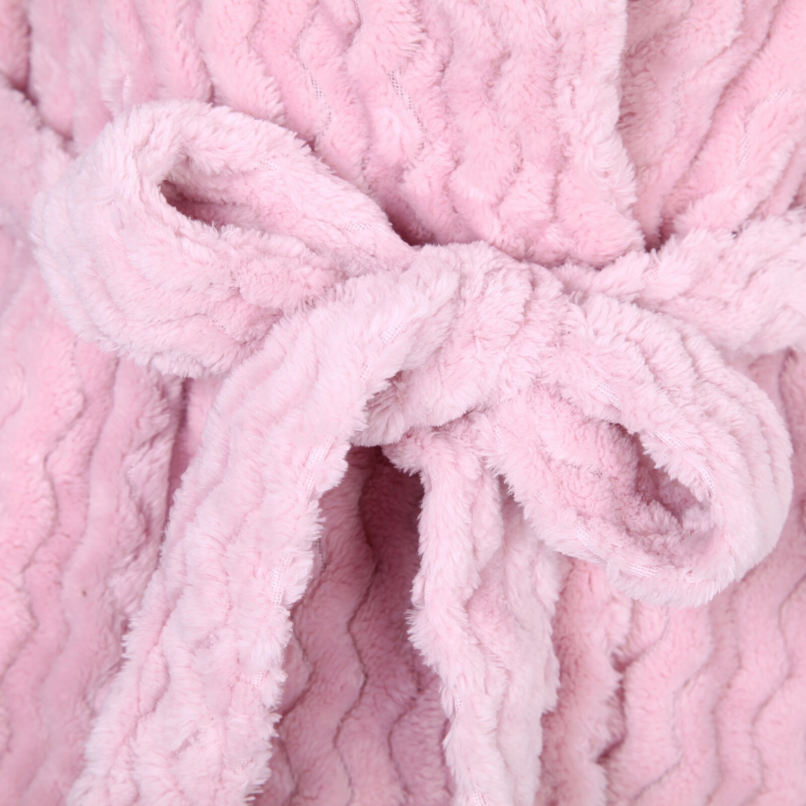 RH Womens Fluffy Short Robe Fleece Plush Warm Night Spa Bath HouseCoat