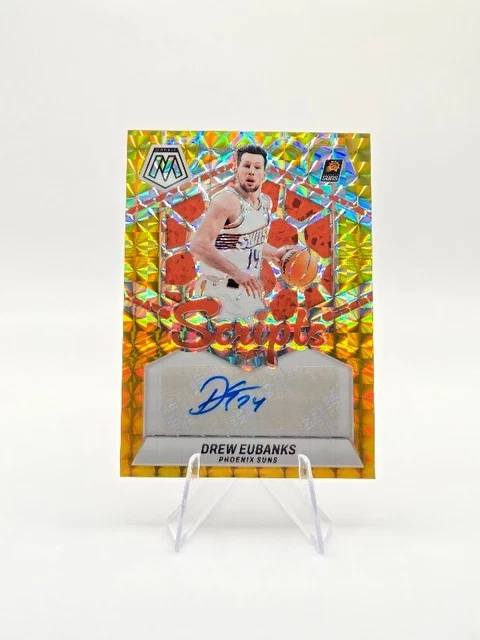 Drew Eubanks 2023-24 Panini Mosaic Scripts Auto Gold SP /10 #MS-EUB Suns
