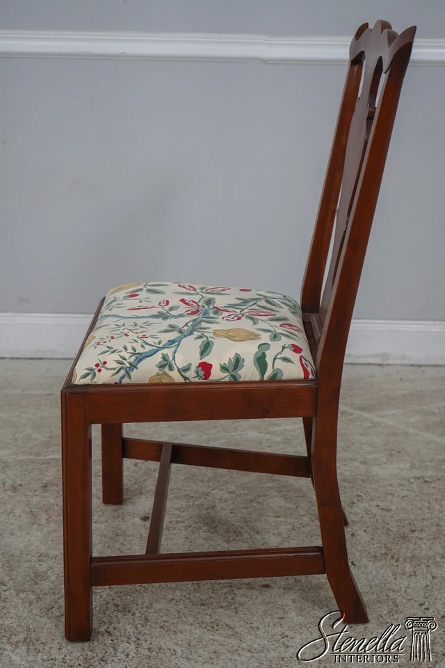 60814EC: Par de sillas laterales ELDRED WHEELER Chippendale Cherry Foto 3 de 4