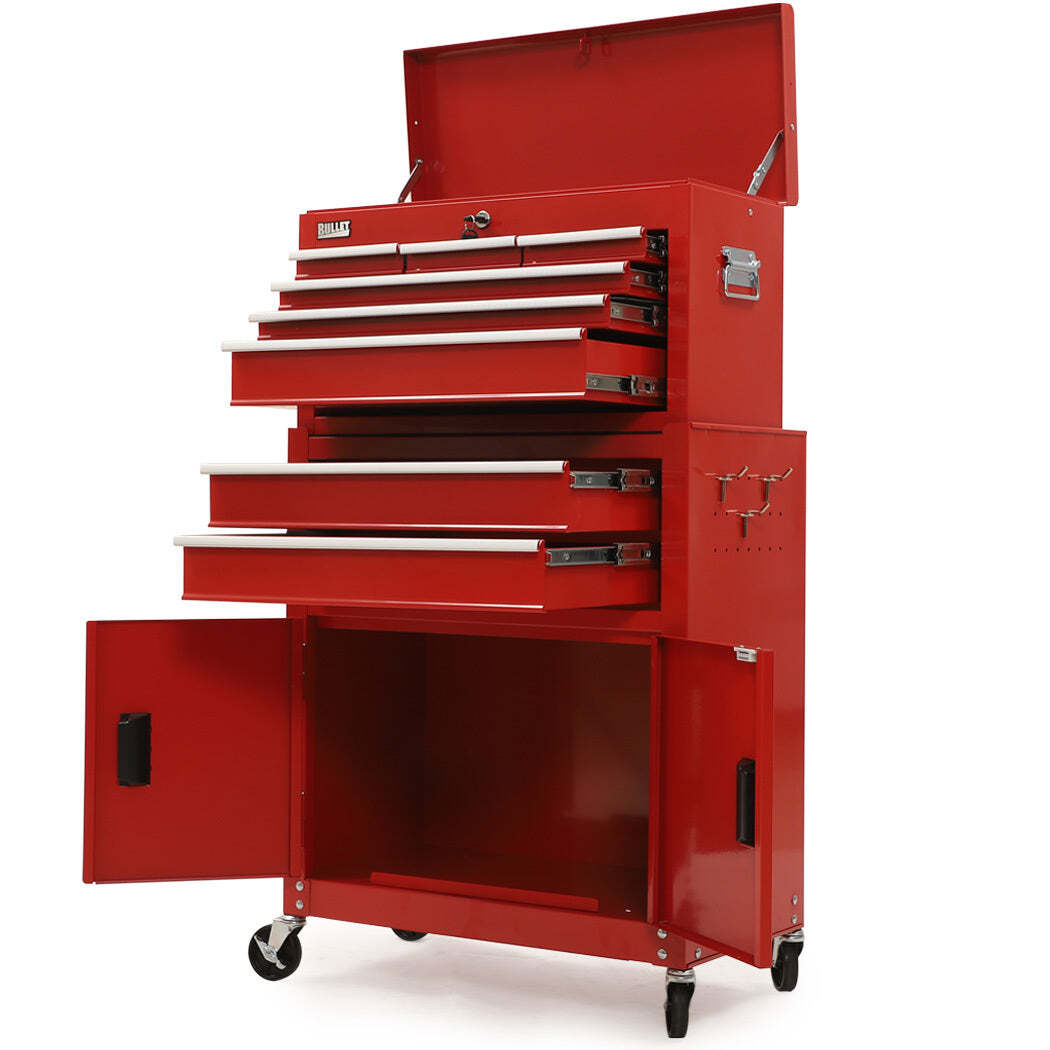 NNEMB 8-Drawer Tool Chest Cabinet with 2-Door Garage Storage Organizer