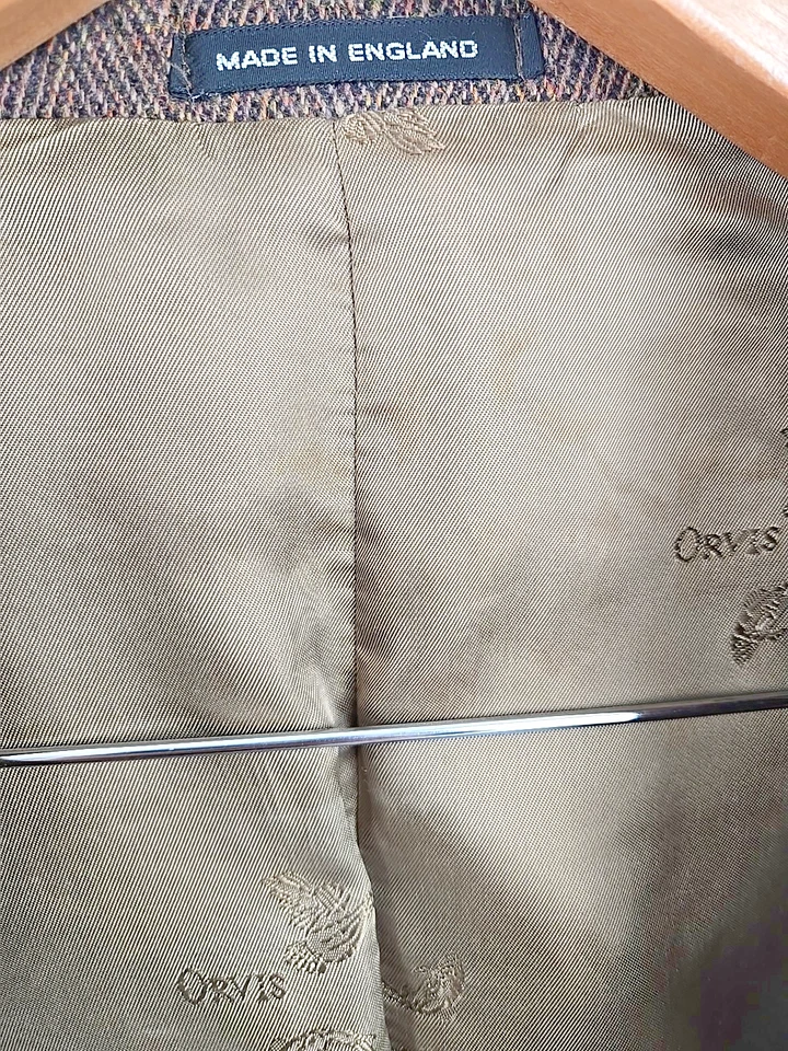 Traje Blazer Chaqueta Hombre Orvis Talla 46 Largo Lana Abrigo Deportivo Hecho en Inglaterra Marrón Foto 2 de 4