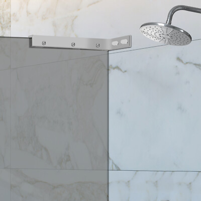 Glass Door L-Shape Stabilizing Bracket, Glass Support Bracket Stabilizer, Stabil