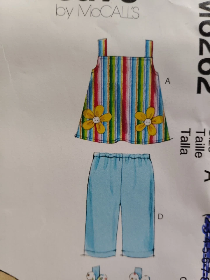 Tank Top Shorts Girls 2 3 McCalls M6262 Sewing Pattern Cut 6262 Stitch N Save - Image 3 of 4