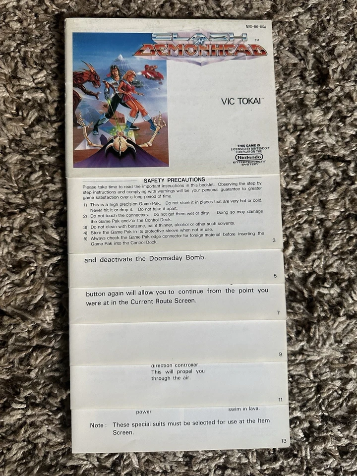 Clash at Demonhead (Nintendo Entertainment System, 1990) CIB Completo Foto 3 de 4