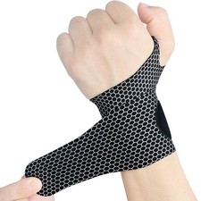 YUNYILAN 2 Pcs Ultra-Thin Wrist Brace Support for Carpal One Size, Black