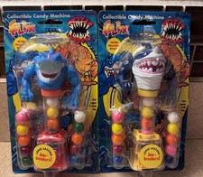 Máquina de dulces Ripster Streex 1995 Flix Streets Sharks (2) de colección nueva sellada en tarjeta