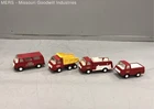 Vintage Mini Tonka Metal Truck Lot 4 Vehicles Fire Chief Dump Truck Pickup