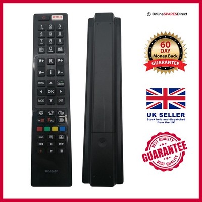 RC4848F Remote Control For Bush LED32287 32 Inch HD Smart TV