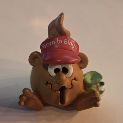 Quaker Born to Bingo Brown Character Figurine w/ Green Accessory