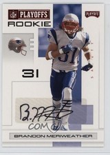 2007 Playoff NFL Playoffs Rookie Red Signatures Brandon Meriweather Auto 5yd