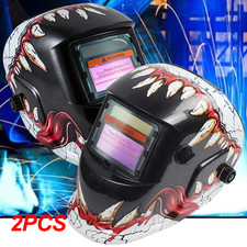 2PCS True color Solar Auto Darkening Welding Helmet Arc Tig Mig Grinding Hood US