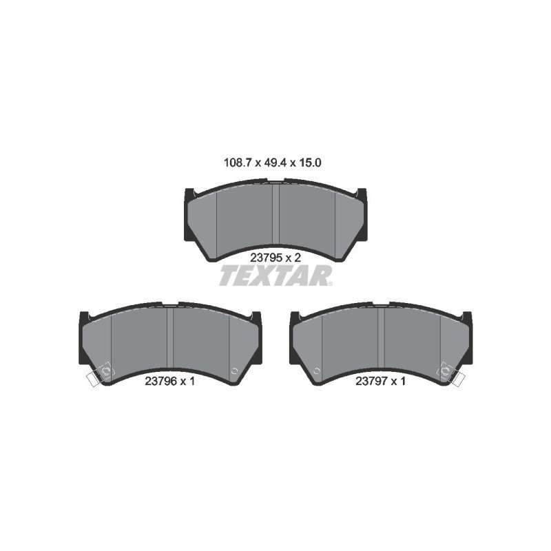 TEXTAR 2379501 Brake Pads Set Front for Suzuki Baleno Alto