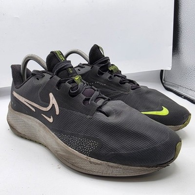 Nike Air Zoom Pegasus 39 Shield Mens Size 7.5 Black Dark Smoke Gray Shoes Run