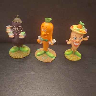 3 Gemüsefiguren Karotte, Pastinake und Miss Bliss Aubergine 