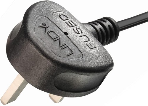 LINDY 30460 1m UK 3 Pin Plug to IEC C5"Cloverleaf" Power Cable, Black (Pack of 2 - 第 4/6 張圖片