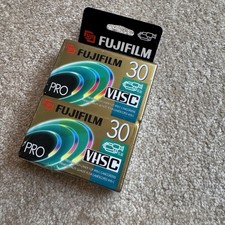Fuji Film Pro VHS-C Tape 2 Pack TC-30 Blank Premium High Grade Camcorder Sealed