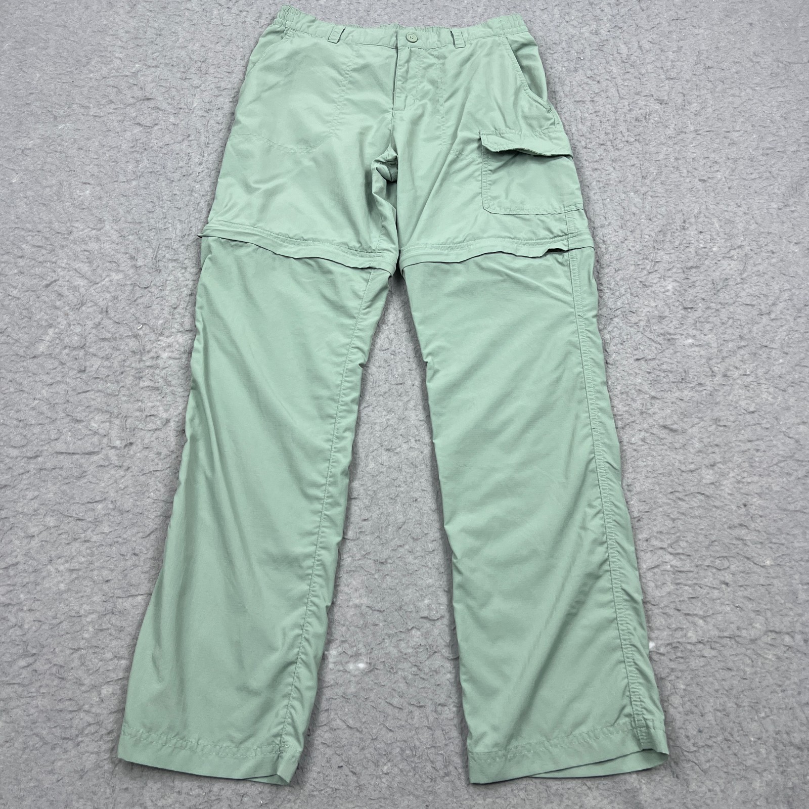 Columbia Silver Ridge Pants Womens Large Green Nylon Straight Convertible Hiking