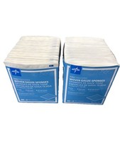 Medline 3x3 Sterile 100 Cotton Gauze Sponge 8ply - NON21422- 2 Pack