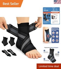 2 Pairs Ankle Brace for Men  Women Plantar Fasciitis Relief- Adjustable Ankl...