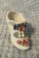 Porcelain Victorian Shoe With Flowers Vintage, Preowned