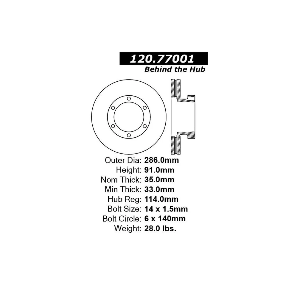 Front Disc Brake Pad Set Disc Brake Rotor fits 1994-2010 UD 1400 - Image 4 of 4