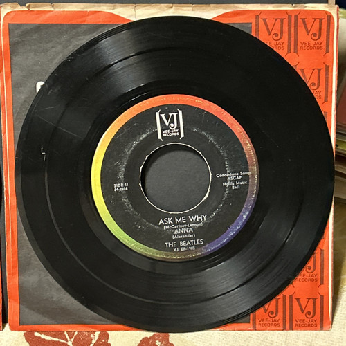2x Versions 45 7" EP THE BEATLES VJ 1-903 MISERY ask me why In Company Sleeve - Foto 8 di 8