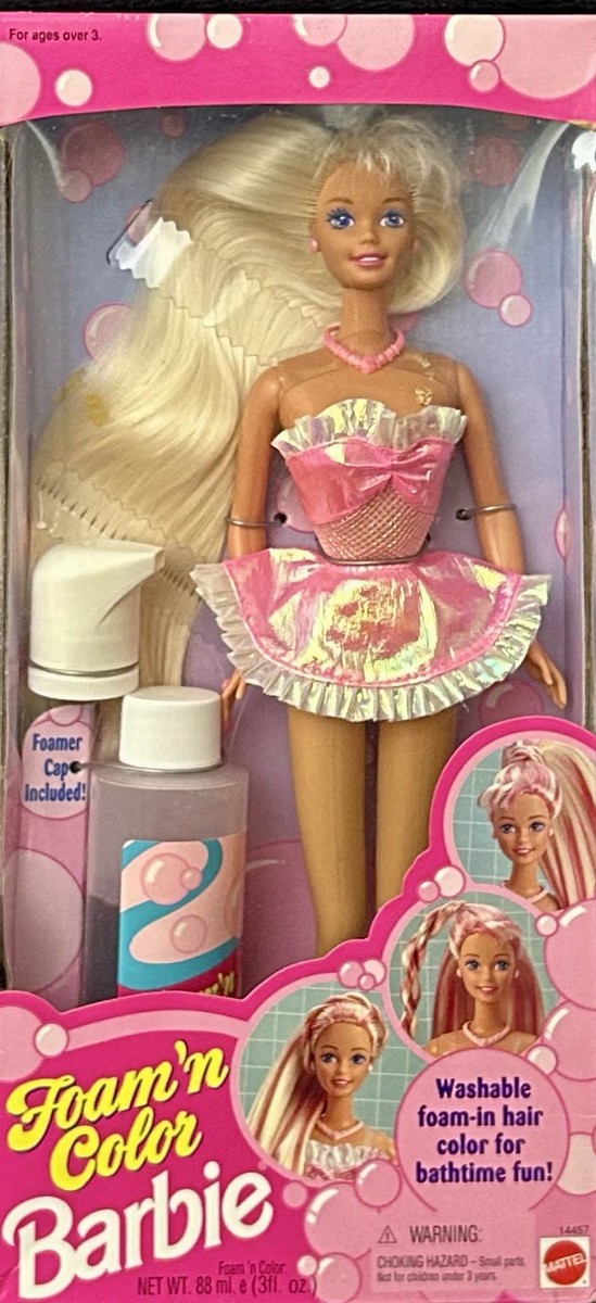 Barbie Foam N Color RARE Limited Edition Doll Mattel Vintage 1995