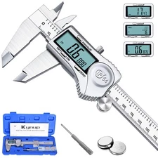 Kynup Digital Caliper, Calipers 6 Inch Measuring Tool with Stainless Steel, Ip54