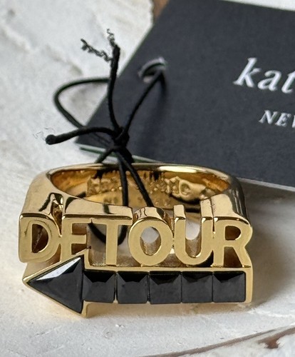 NWT Kate Spade DETOUR Ring “New York Minute” Cocktail Authentic Womans Sz 7