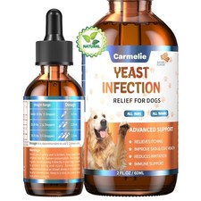 Carmelie Natural Yeast Relief for Dogs, Support Healthy Itch Relief, Ear Paw