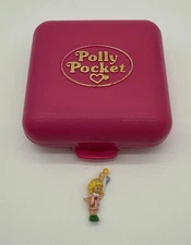 Vtg Bluebird 1989 Polly Pocket Polly's World Fun Fair Amusement Park w/ Figure