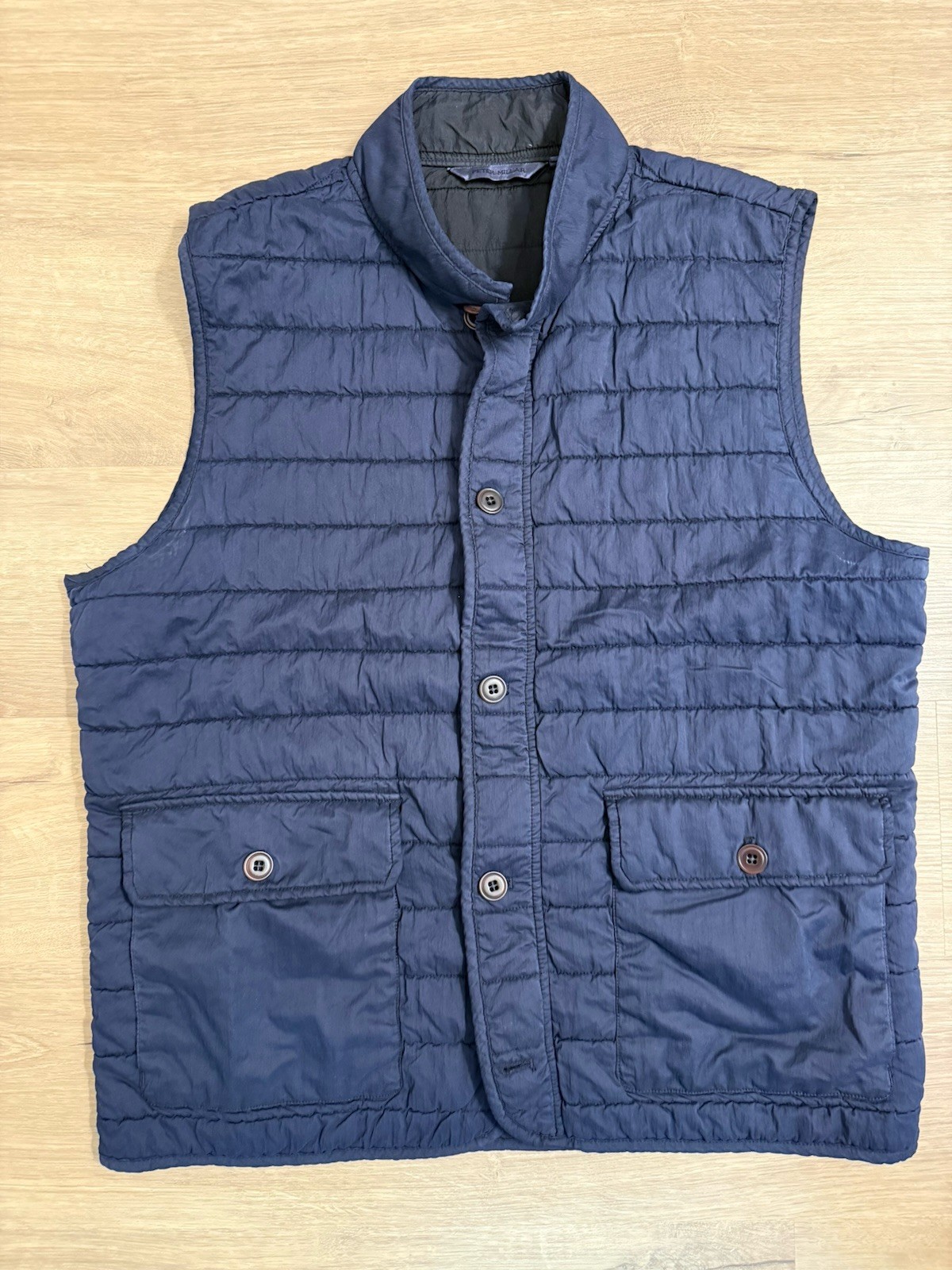 Peter Millar Men's Navy Quilted Vest Size L